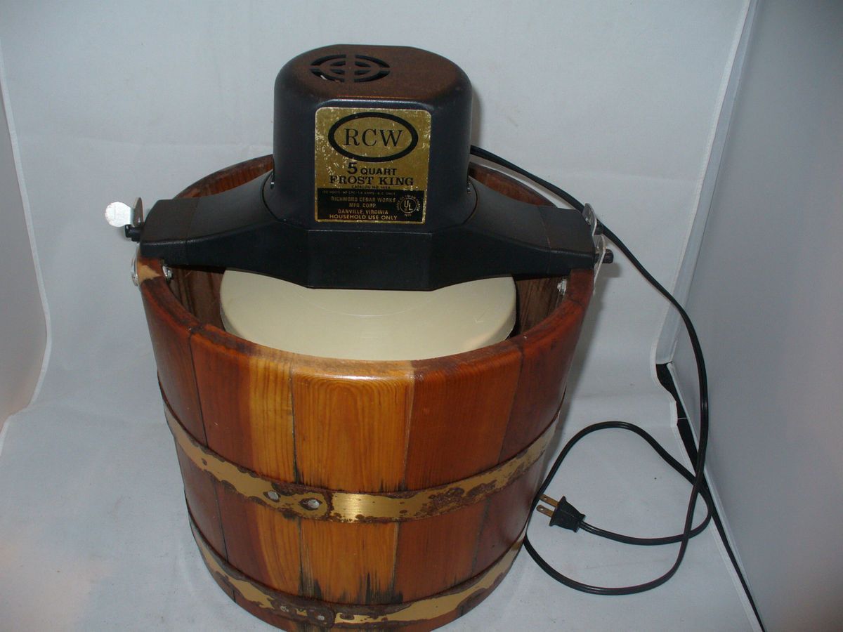 Vintage RCW Electric Ice Cream Maker Freezer on PopScreen