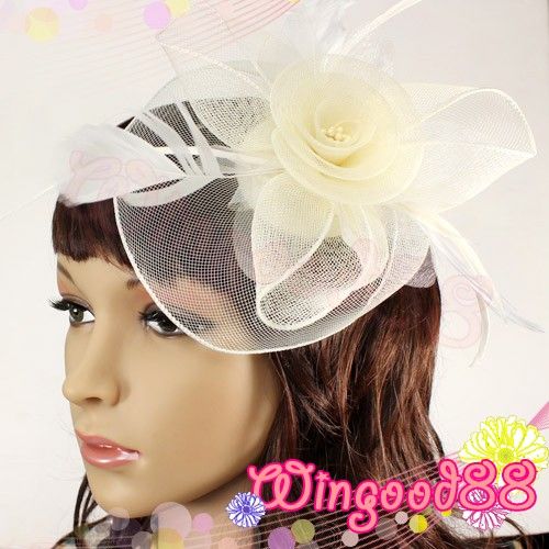 Hair Clip Hairpin Hat Feather Bead Flower Veil Costume Cocktail Party