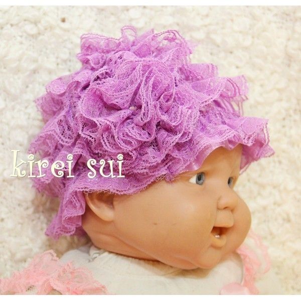 Baby Toddler Infant Lovely Lavender Ligh Purple Lace Petti Hat for