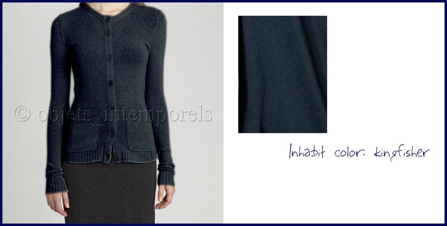  SWEAT(ER) THE SMALL STUFF BN $360 INHABIT cashmere crew cardigan top