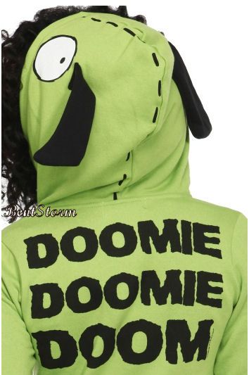 Invader Zim I Am Gir Costume Giant Zipper Zip Jacket Hoodie Hoody