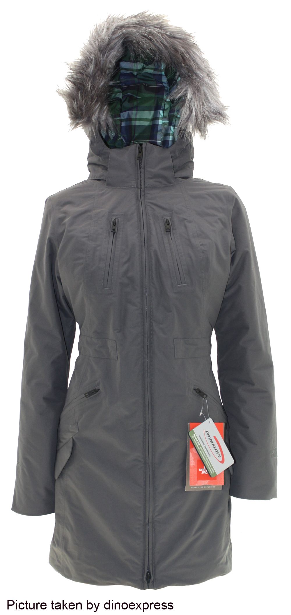  The North Face Womens Insulated Sumiko Jacket Parka Grey Sz M