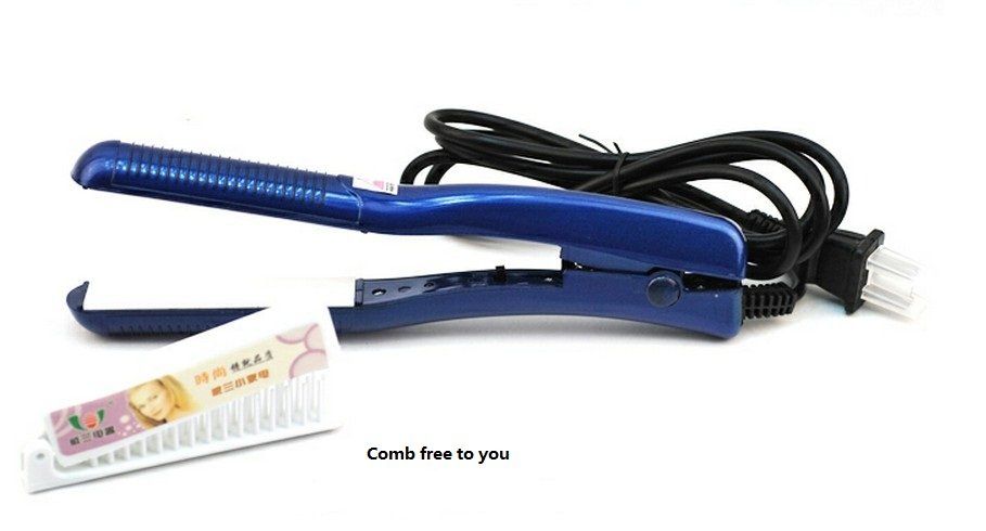 New Pro Ceramic Tourmaline Ionic Hair Straightener Curler Iron JHB 064