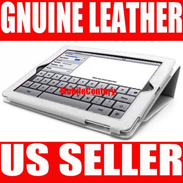 iPad2 iPad 2 Smart Cover Genuine Leather Case White