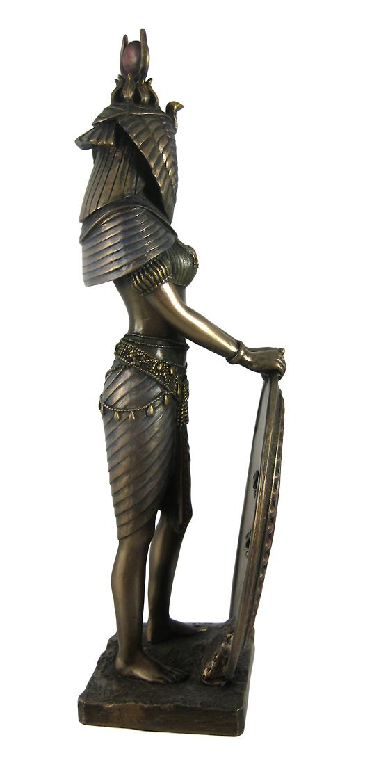 Standing Isis Statue Egyptian Goddess Bronze Finish