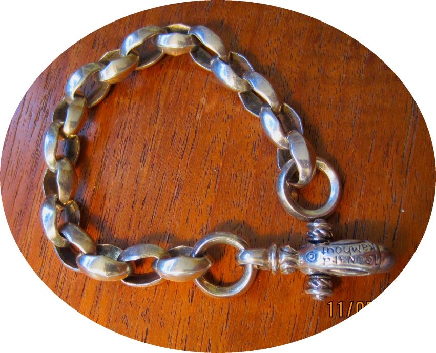  grams Sterling Biker Bracelet by Leonard Kamhout 8 1 2 Long