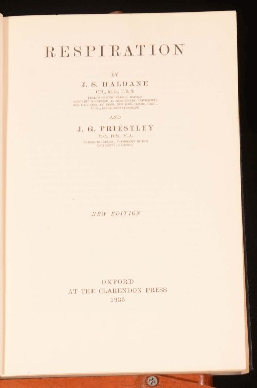  Haldane and J.G. Priestley, reader in clinical physiology at