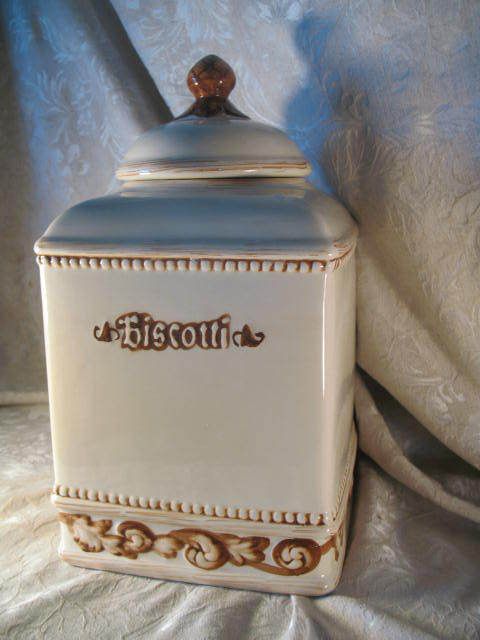 Nonnis Italian Ceramic Biscotti Cookie Jar