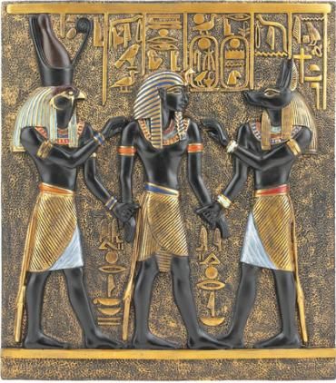 Ancient Egyptian Wall Sculpture Horus Rameses I Anubis Wall Frieze