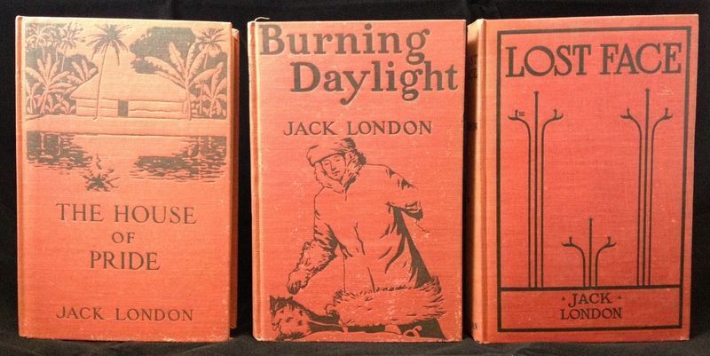 1913 JACK LONDON Macmillan Book Set Lost Face Burning Daylight House