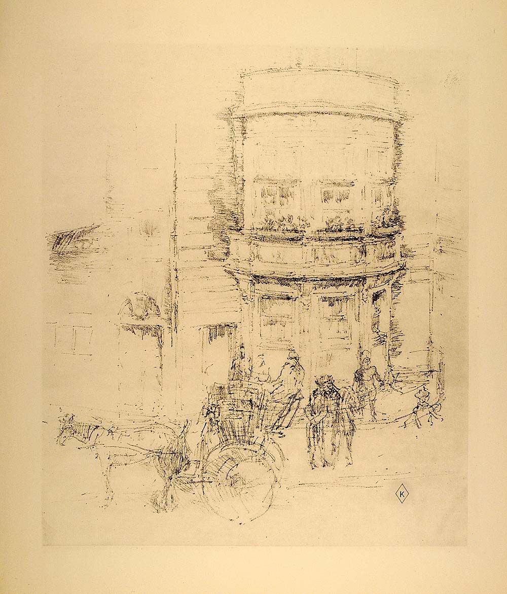 1914 James McNeill Whistler Gaiety Theatre Lithograph Original