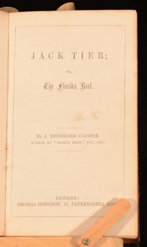 1856 Jack Tier The Florida Reef James Fenimore Cooper American