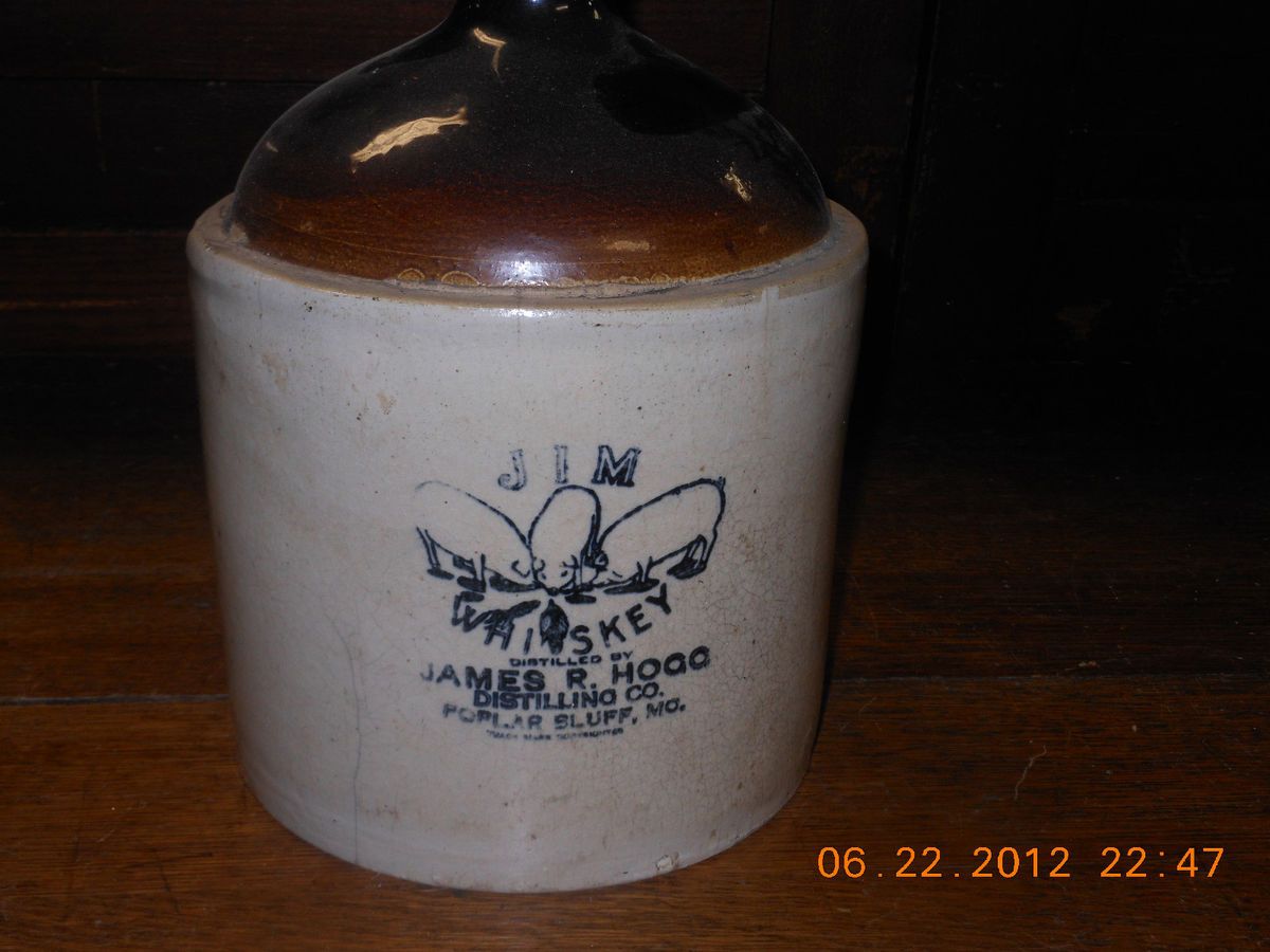 James R Hogg Poplar Bluff MO Whiskey Jug