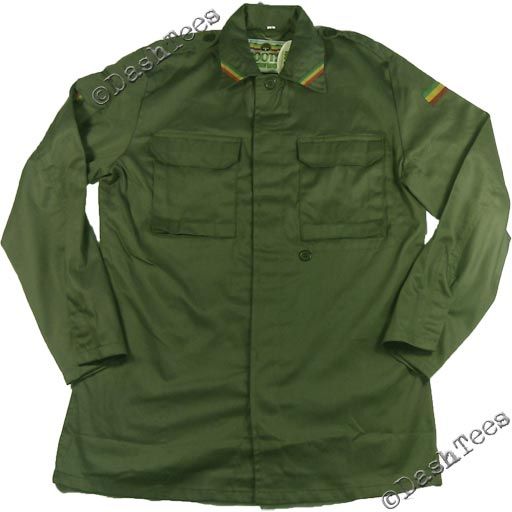 Rasta Lion of Judah Jah Haile Selassie Jacket Army New