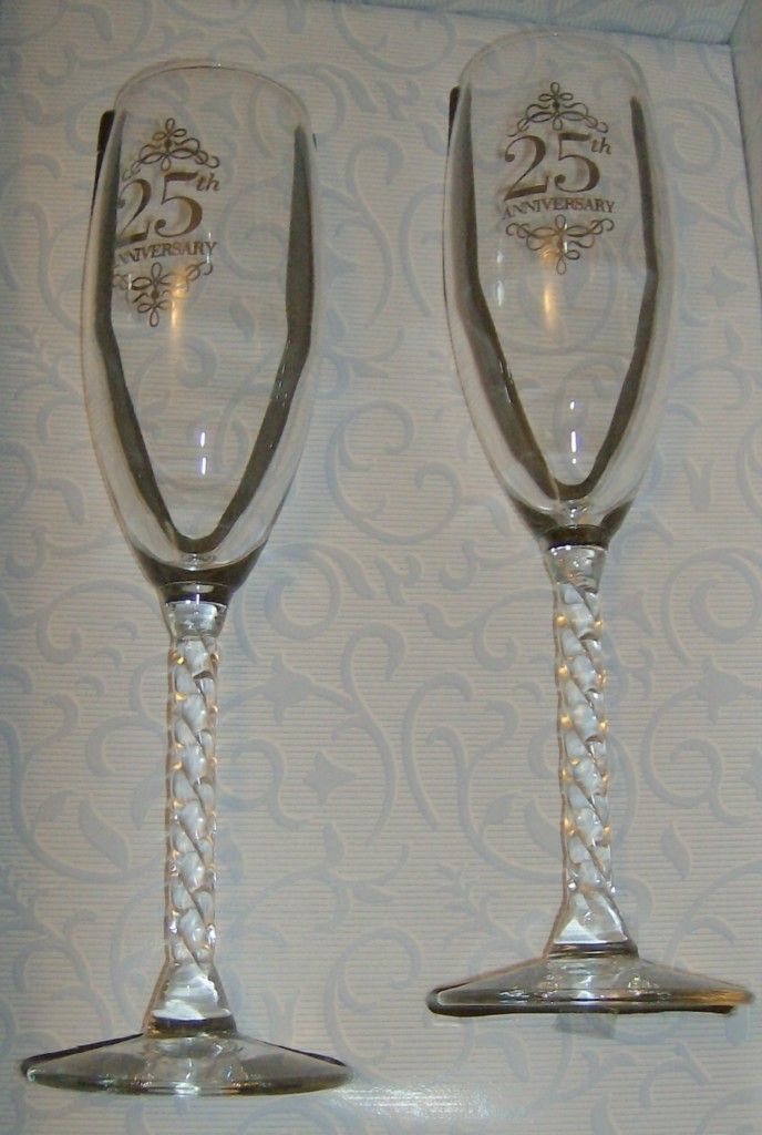 Beauty of Jamie Lynn 25th Anniversary Toasting Glasses