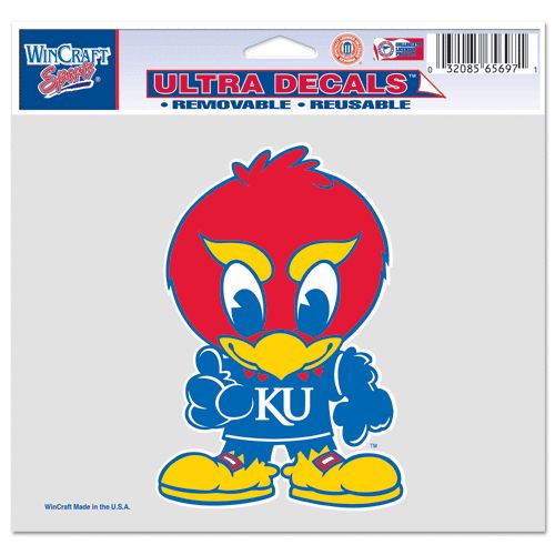 Kansas University KU Junior Jayhawk Removable Decal