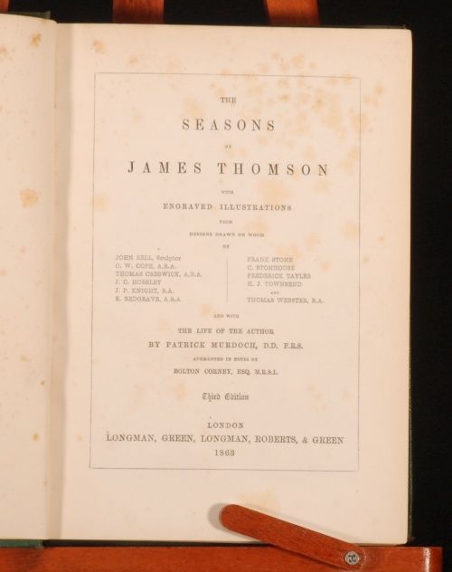 1863 The Seasons by James Thomson Illustrations