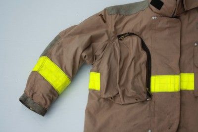 Janesville Firefighter Turnout Coat Size 54 x 32 x 27 1 2 Tan