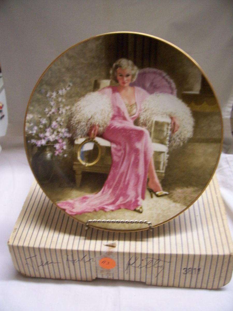 Jean Harlow Marilyn Monroe Collector Plate Hollywoods G G Collection