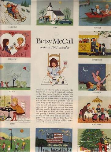 Betsy McCall Makes A 1961 Calendar January 1961