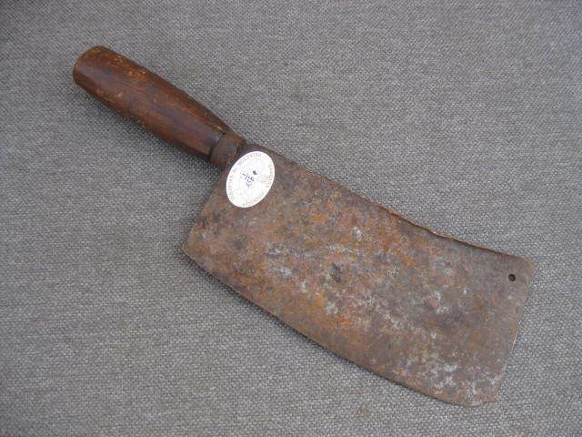 Antique Hand Forged Japanese Whaling Whalers Meat Cleaver Blubber