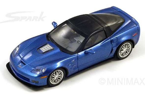 Spark S1533 Corvette ZR1 2010 Bleu Métal 1 43