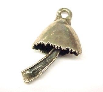 Vintage Sterling Silver Textured Tiki Hut Charm 1 13