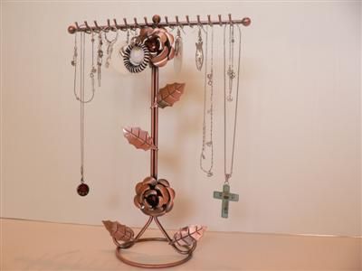 Earring Necklace Tree Jewelry Display Stand Rack Black