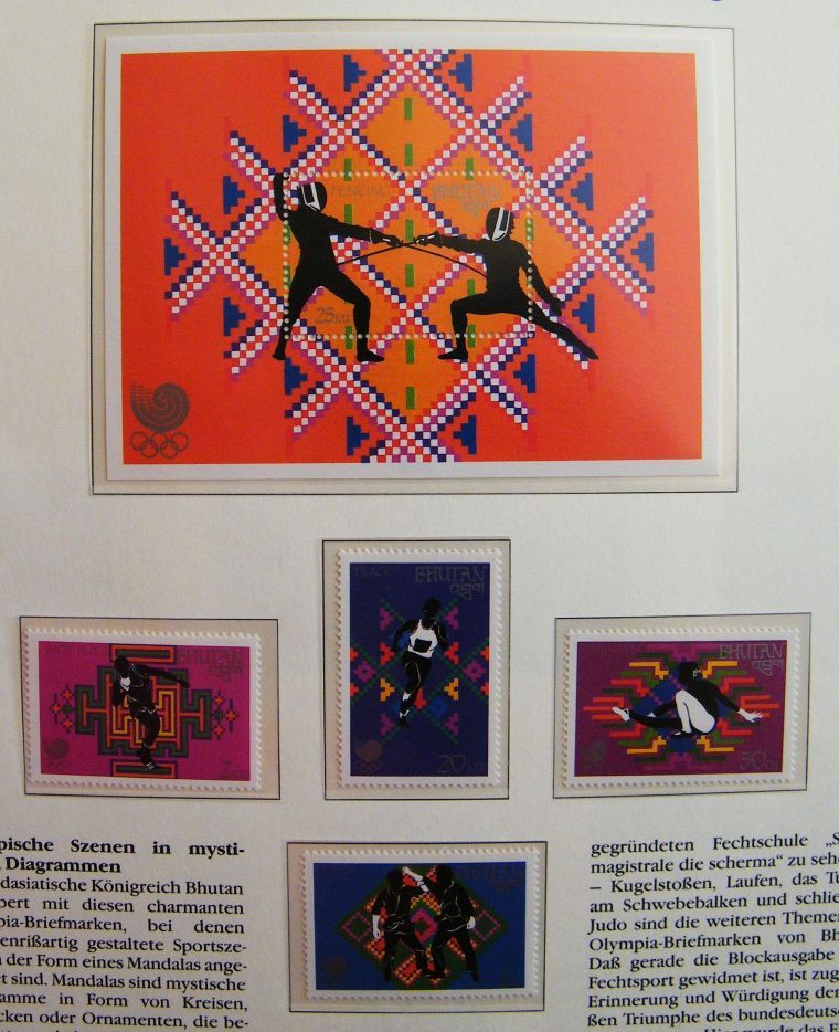 Bhutan 1989 Olympics Sport MNH Set Sheets $25 Jeux Olympiques Olympiad