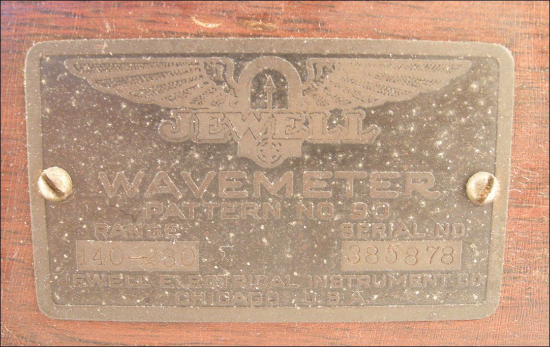 Jewell Wavemeter 1920s Pattern No 90 Original