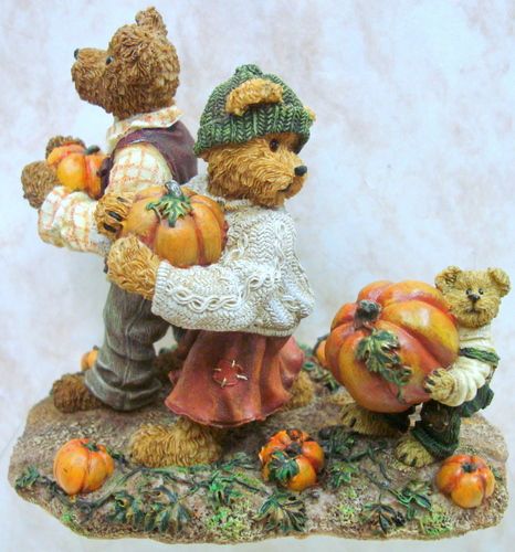 Boyds Bears Jim Jody Nicole Pumpkin Fall 1E 228438