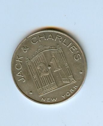 nice 32mm Spinner Medal for Jack & Charlies Club 21 in NY