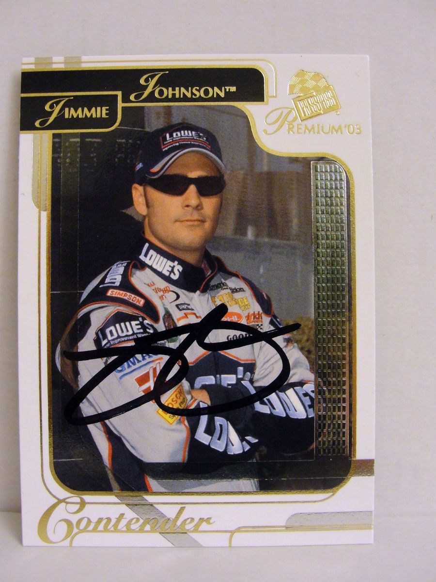 Jimmie Johnson Autographed 2003 Press Pass Premium Card 13