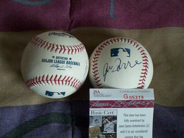 Joe Torre Signed Baseball New York Yankees