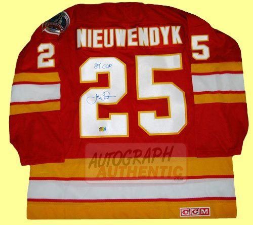 Autographed Joe Nieuwendyk Calgary Flames Jersey Red