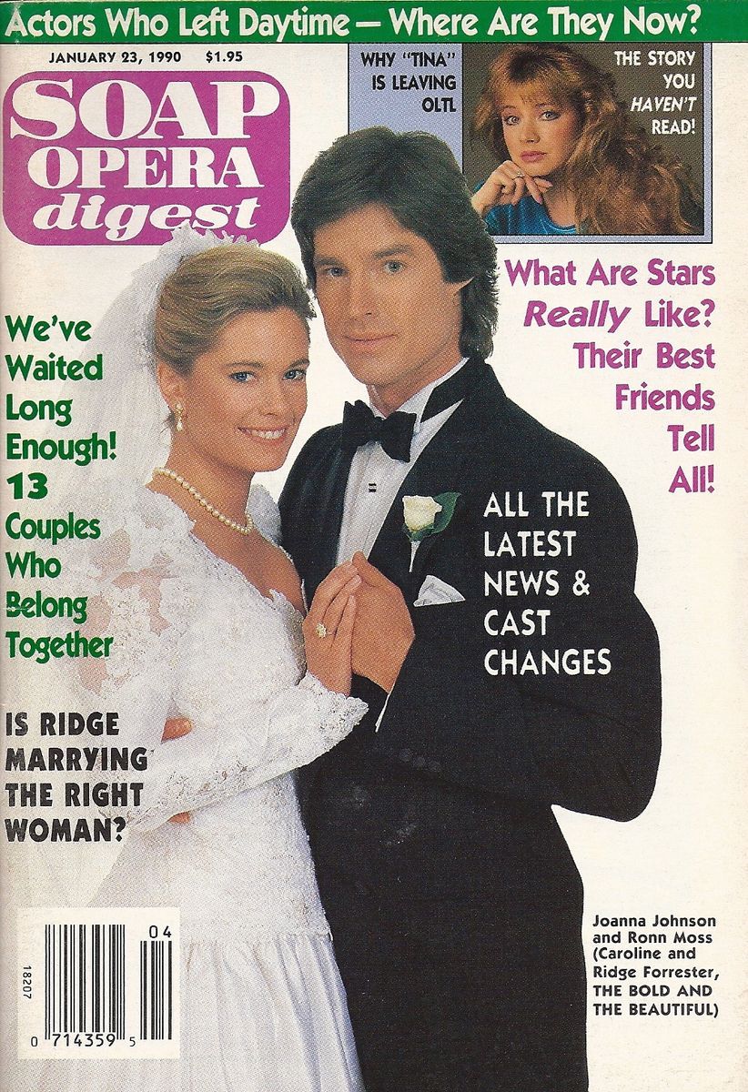 Bold The Beautifuls Joanna Johnson Ronn Moss January 23 1990 Soap