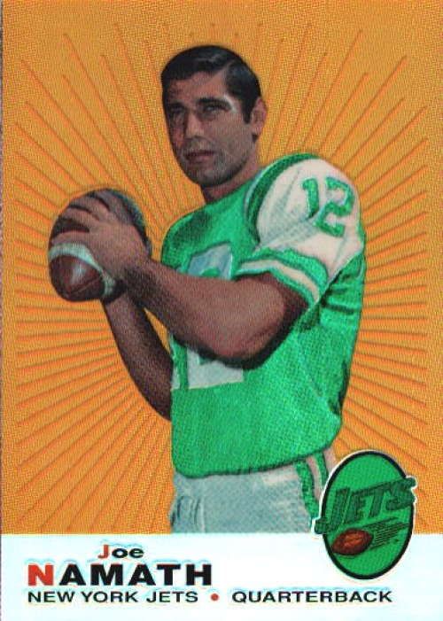 Joe Namath 1996 Topps Reprint Refractor Card 5 CU973