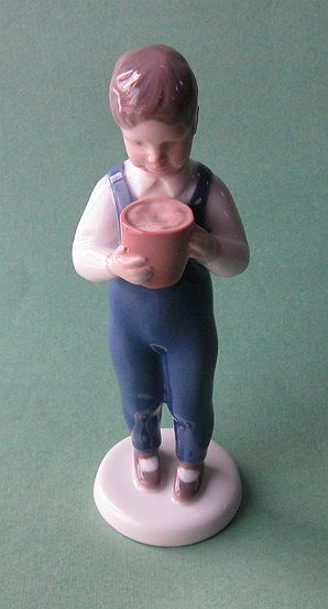 Bing Grondahl B G Royal Copenhagen Little Children Jorgen w Bucket Boy