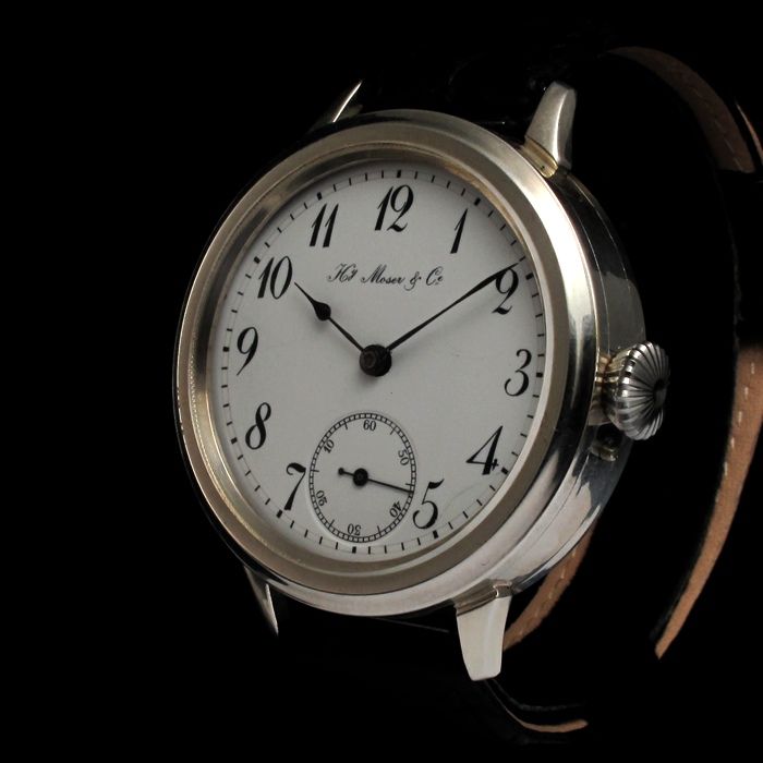 Mens Amazing Beefy 1920s HY Moser Schaffhausen Vintage Watch