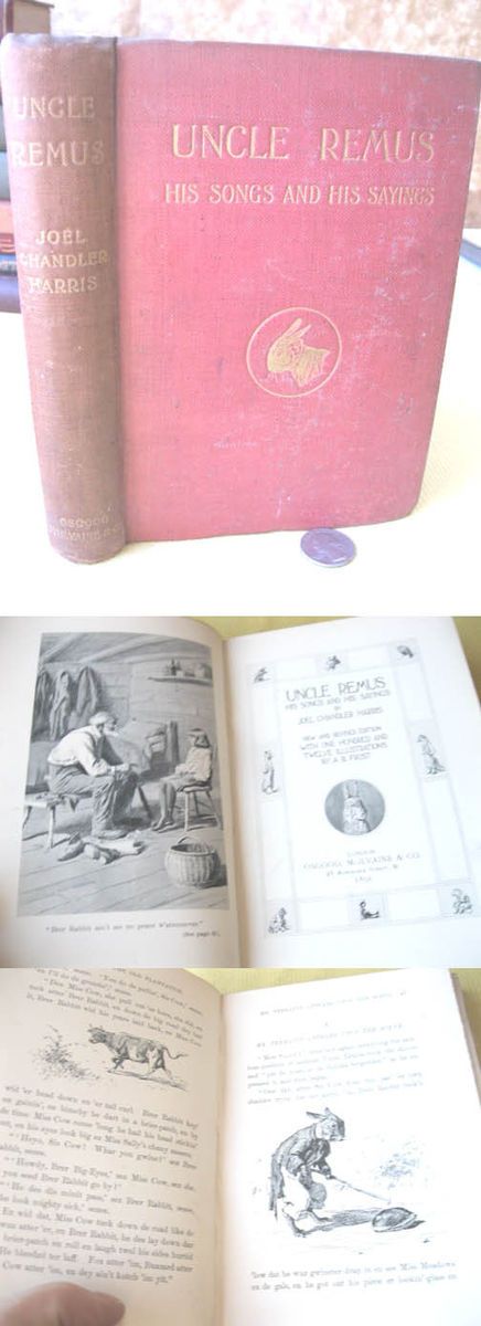  Songs and His Sayings 1895 Joel Chandler Harris 1st Ed Illust