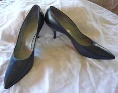 Year End BLOWOUT Johansen Vintage 60s Blue Heels Rockabilly Mad Men 6