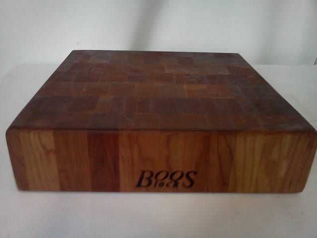 John Boos New Cherry 12 x 12 x 3 Cutting Board 2nd Quality