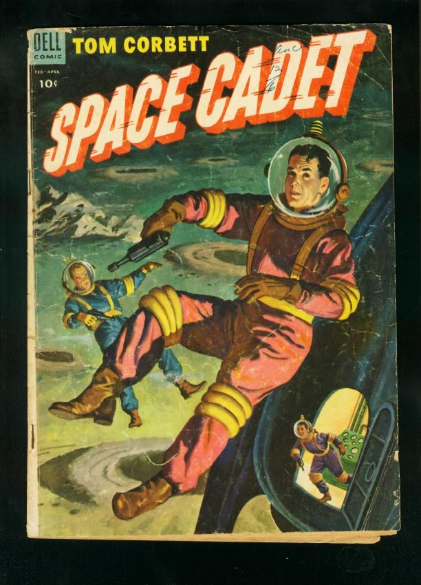 TOM CORBETT SPACE CADET #9 1954 DELL COMICS JOHN LEHTI RAY GUN COVER