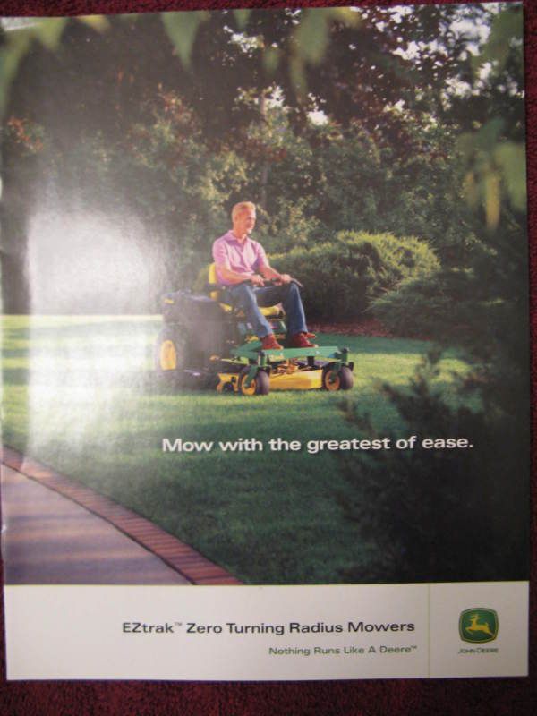 John Deere Z225 Z425 Z445 Zero Turm Mower Brochure  