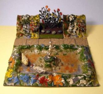 Britains NYMPH LILY POND Vintage Lead Miniature Garden ROCKERY FLOWER BORDER  