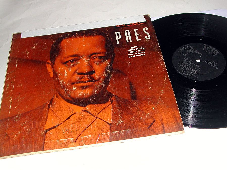 Lester Young Pres Mono Verve LP John Lewis Ray Brown  