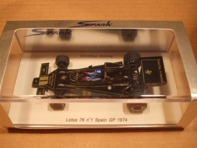 SPARK 1974 LOTUS 76 RONNIE PETERSON SPAIN GP JOHN PLAYER SPECIAL  