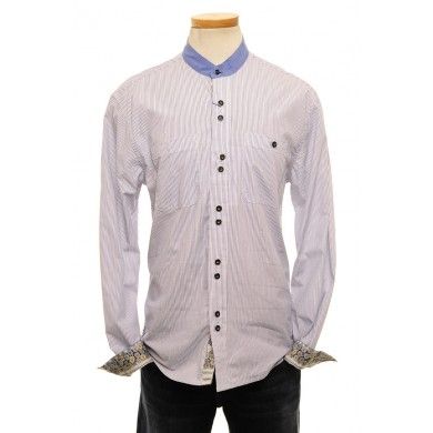 Men Blue Stripe Beatles English Laundry John Lennon Shirt Size M Medium New  