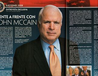 2008 La Guia Latin magazine President Barack Obama Gloria Estefan John McCain  