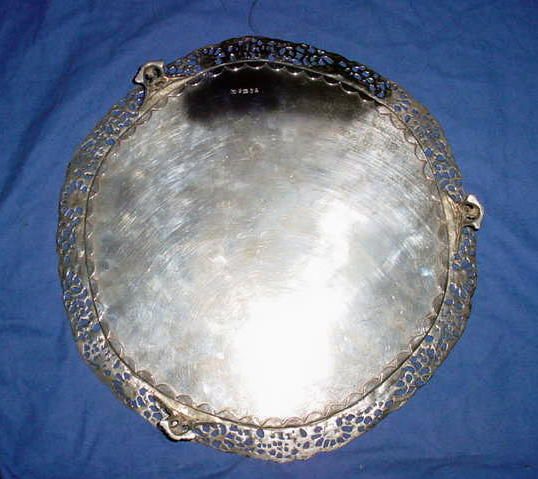 John Scofield Georgian Sterling Silver Salver Footed 1798 36 oz  